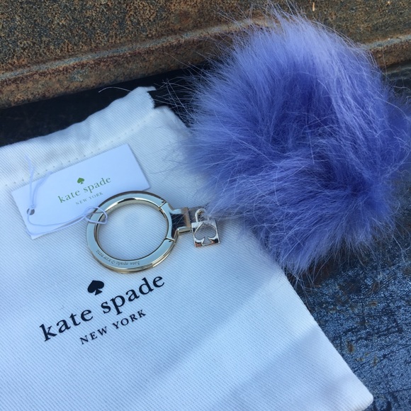 Kate Spade Lavender Pom Fob - Picture 2 of 5